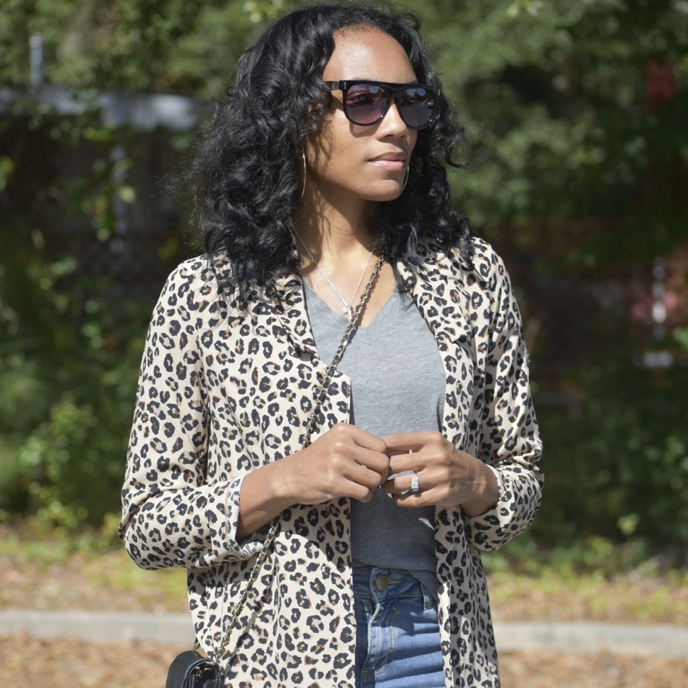 Leopard Print Blazer